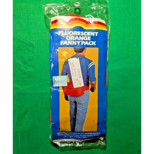 STANSPORT Vintage Fluorescent Orange Fanny Pack NEW IN PACKAGE